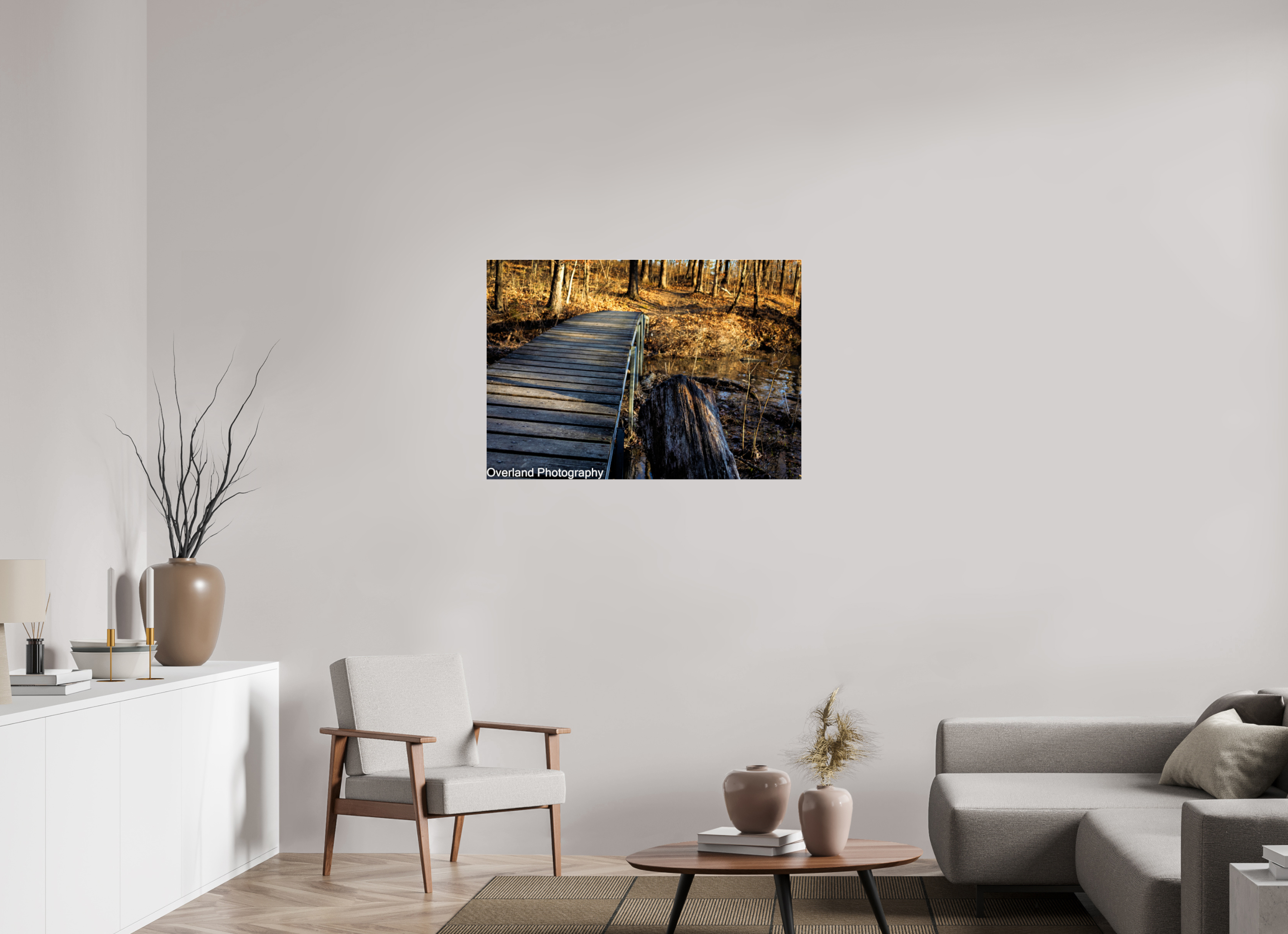 40.1 x 28″, Photo Print Under Acrylic Glass Trail Bridge