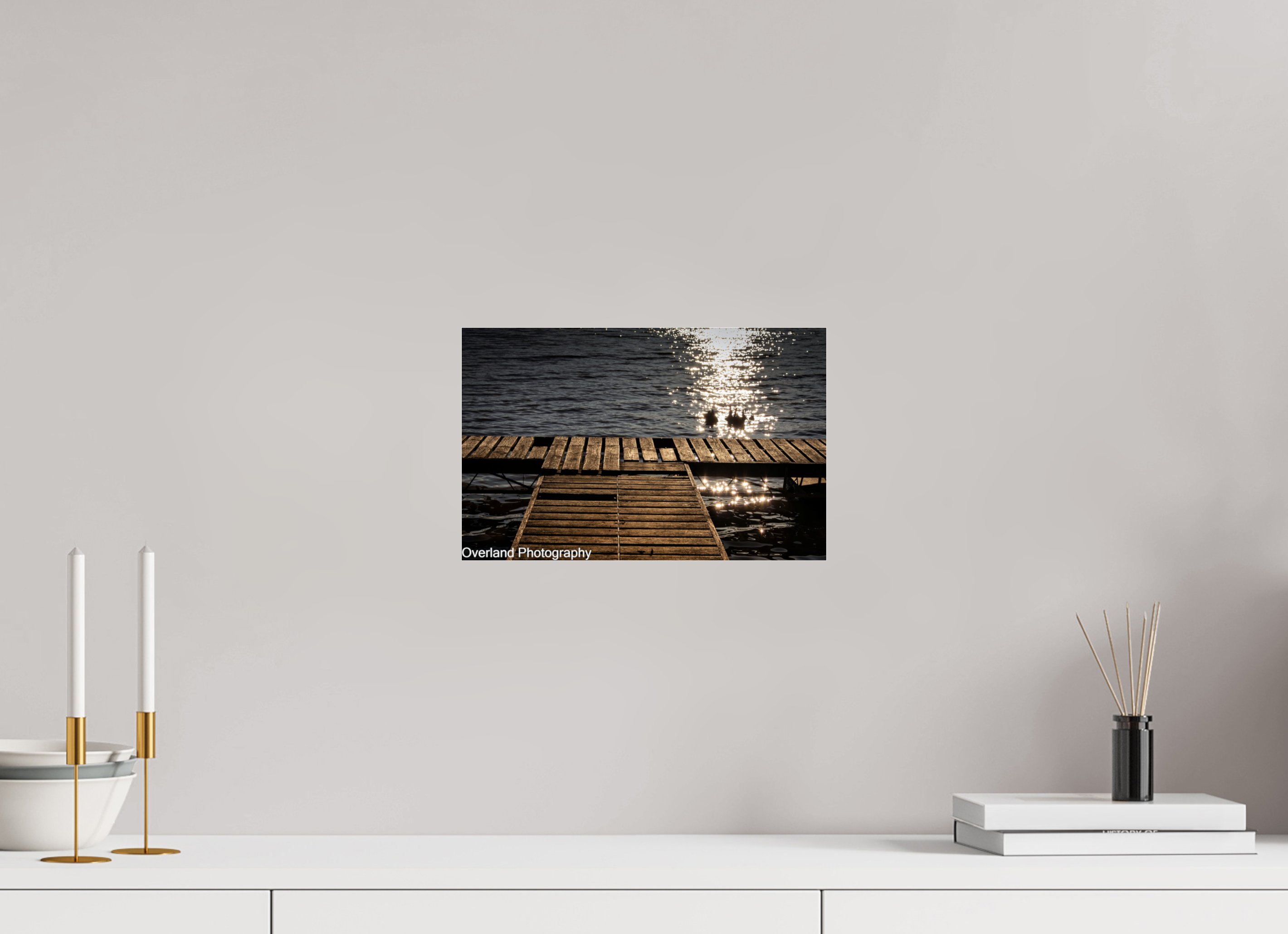 12.5 x 8″, Photo Print Under Acrylic Glass Sunset Abandoned Dock