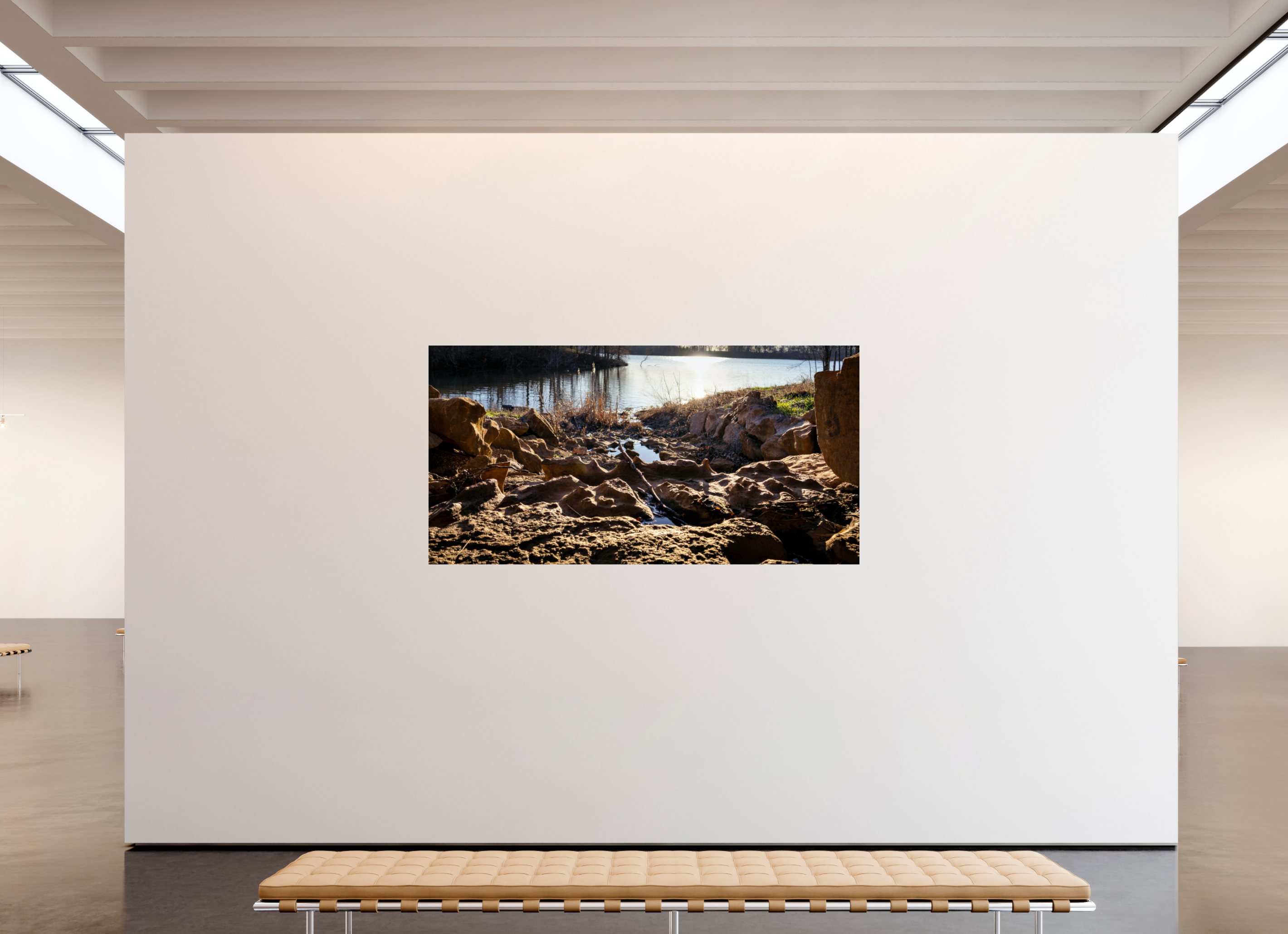 84.5 x 43″, Photo Print Under Acrylic Glass Small Rock Creek