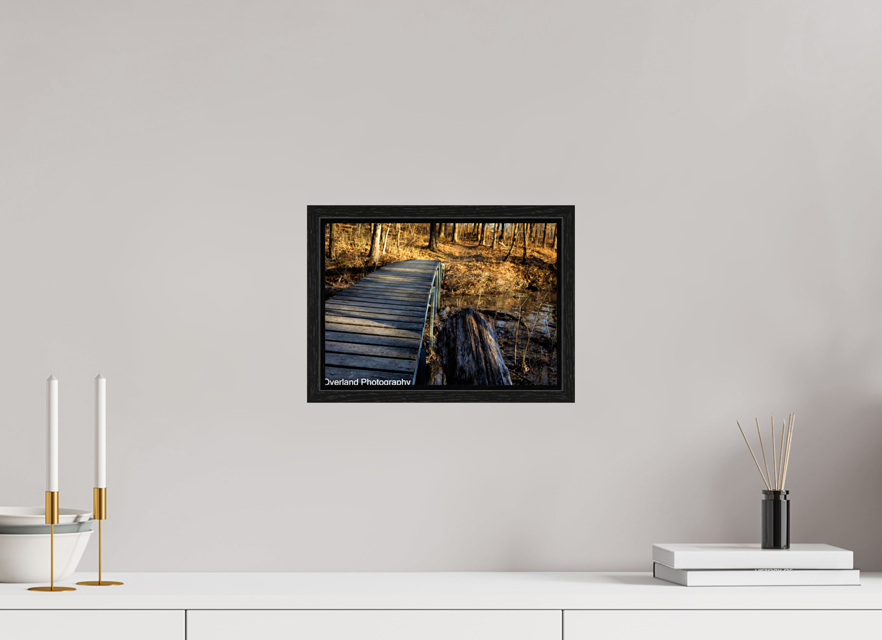 11.5 x 8″, Floater Frame Trail Bridge