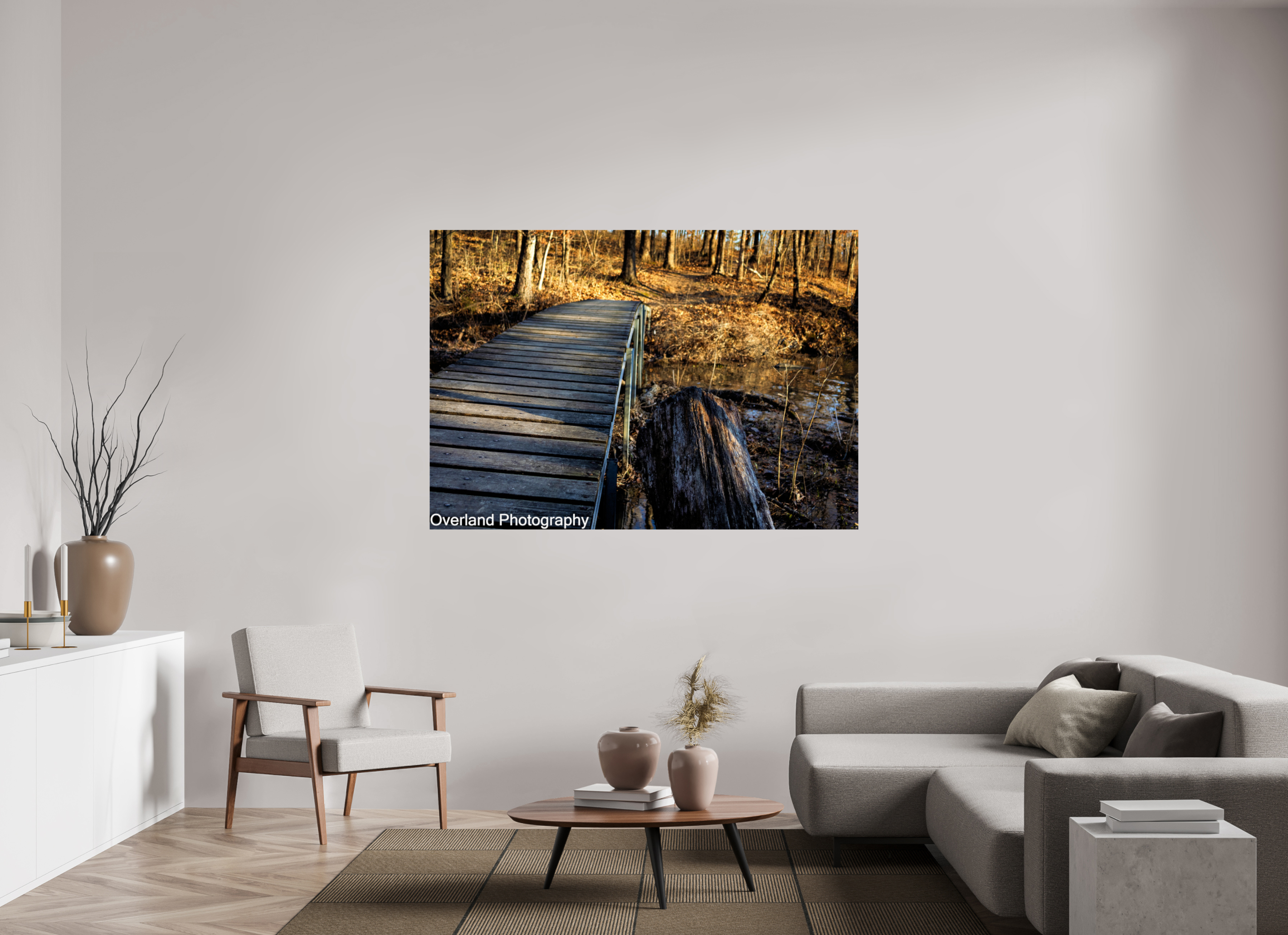 67.3 x 47″, Photo Print On Fuji Crystal DP II Trail Bridge