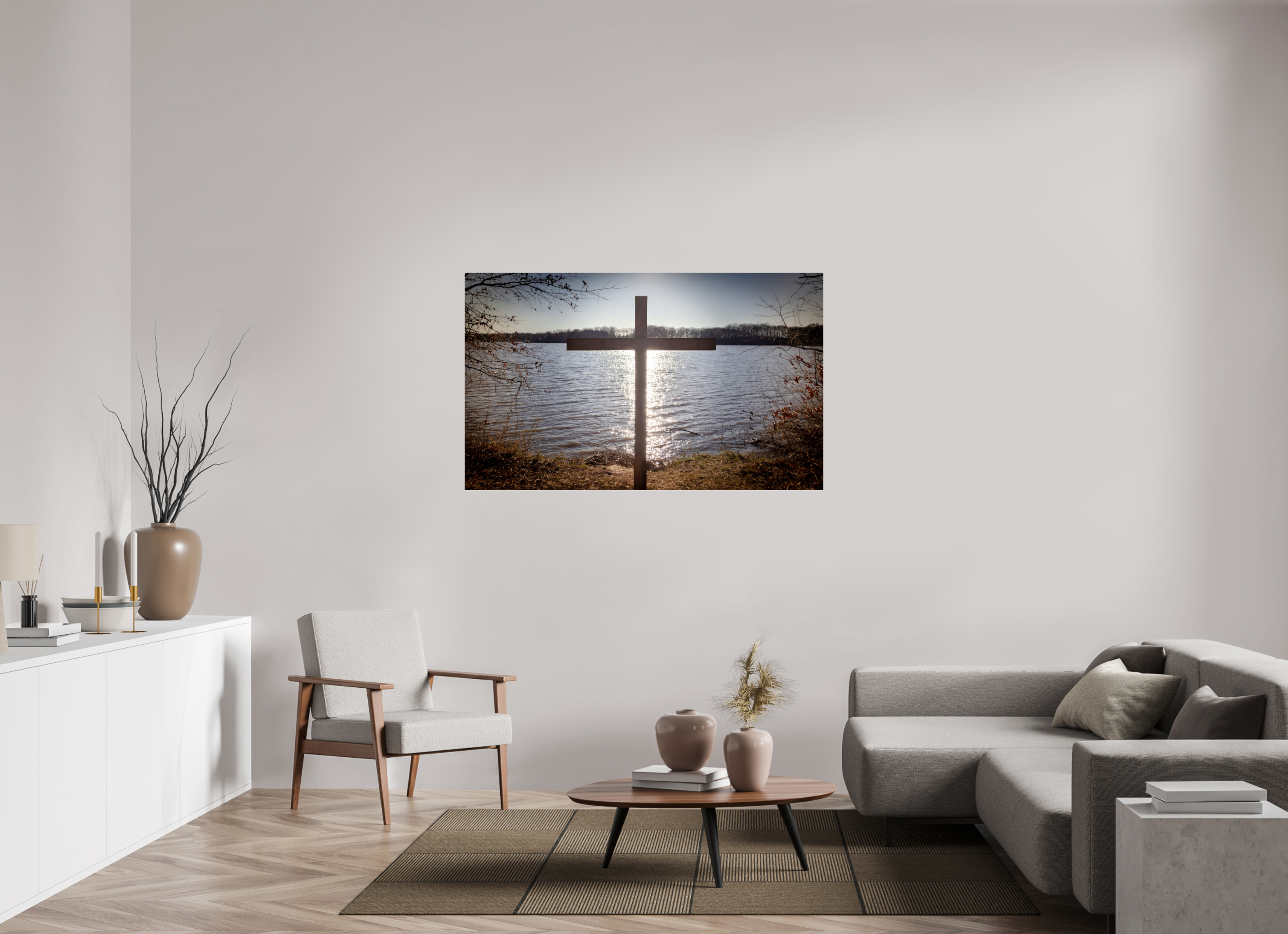 57.8 x 35″, Photo Print On Fuji Crystal DP II Lakeside Cross