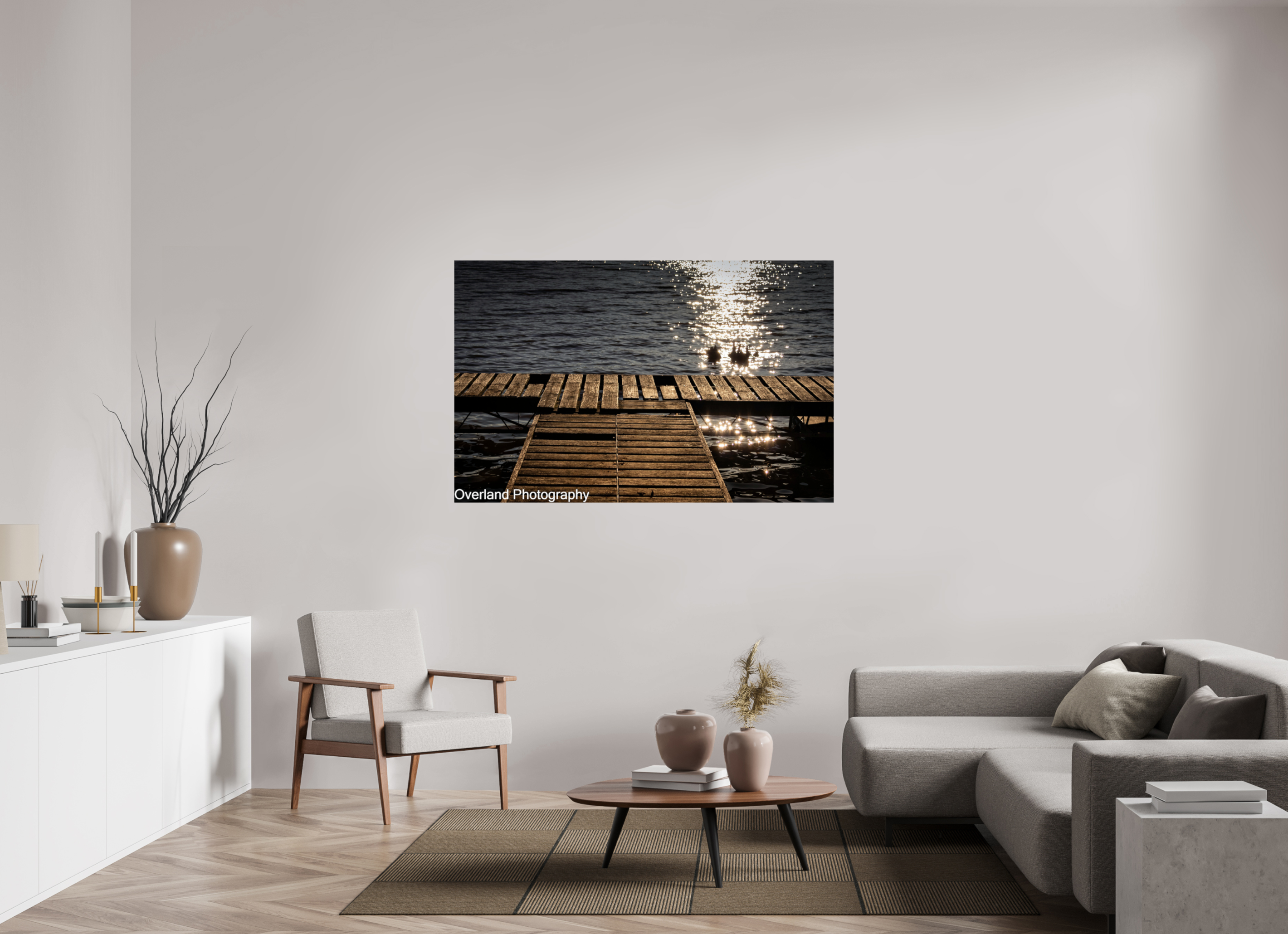 61.1 x 39″, Photo Print On Fuji Crystal DP II Sunset Abandoned Dock