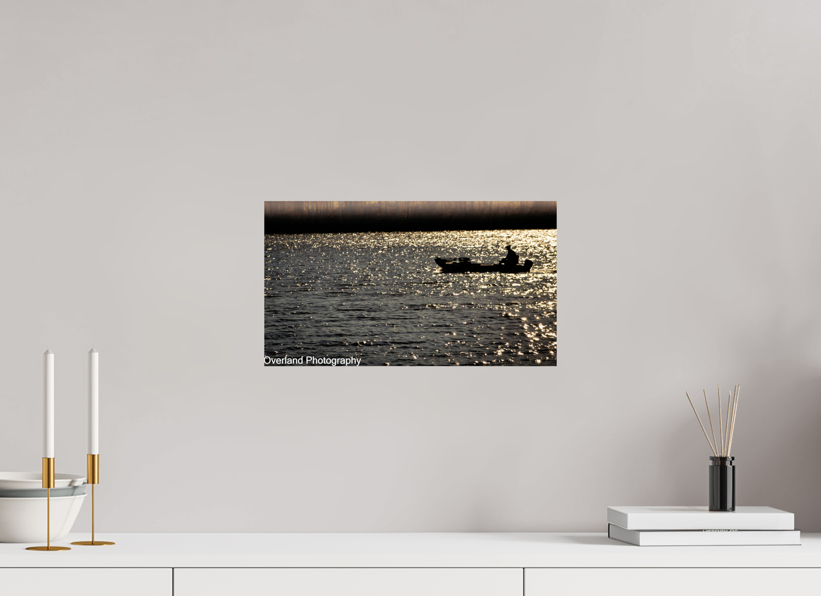 16 x 9″, Photo Print On Fuji Crystal DP II Boat Silhouette