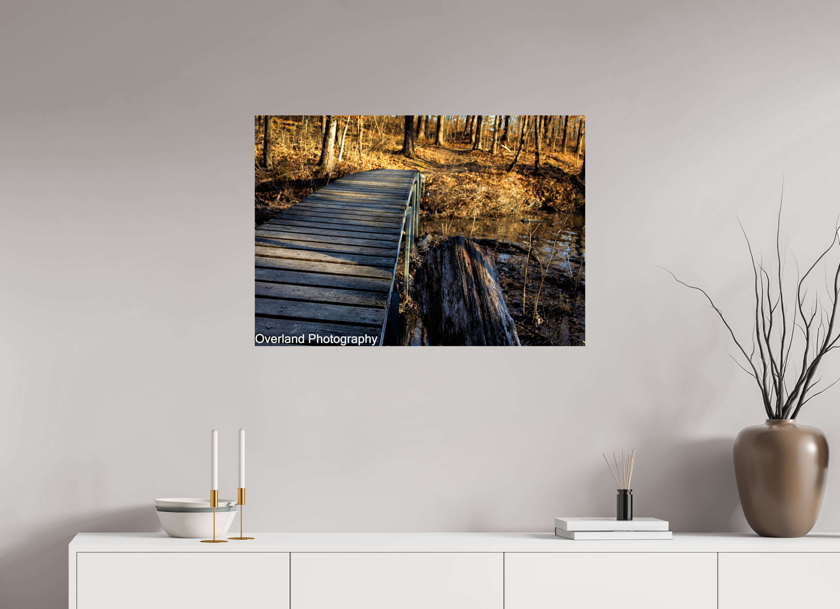 34.4 x 24″, Photo Print On Fuji Crystal DP II Trail Bridge