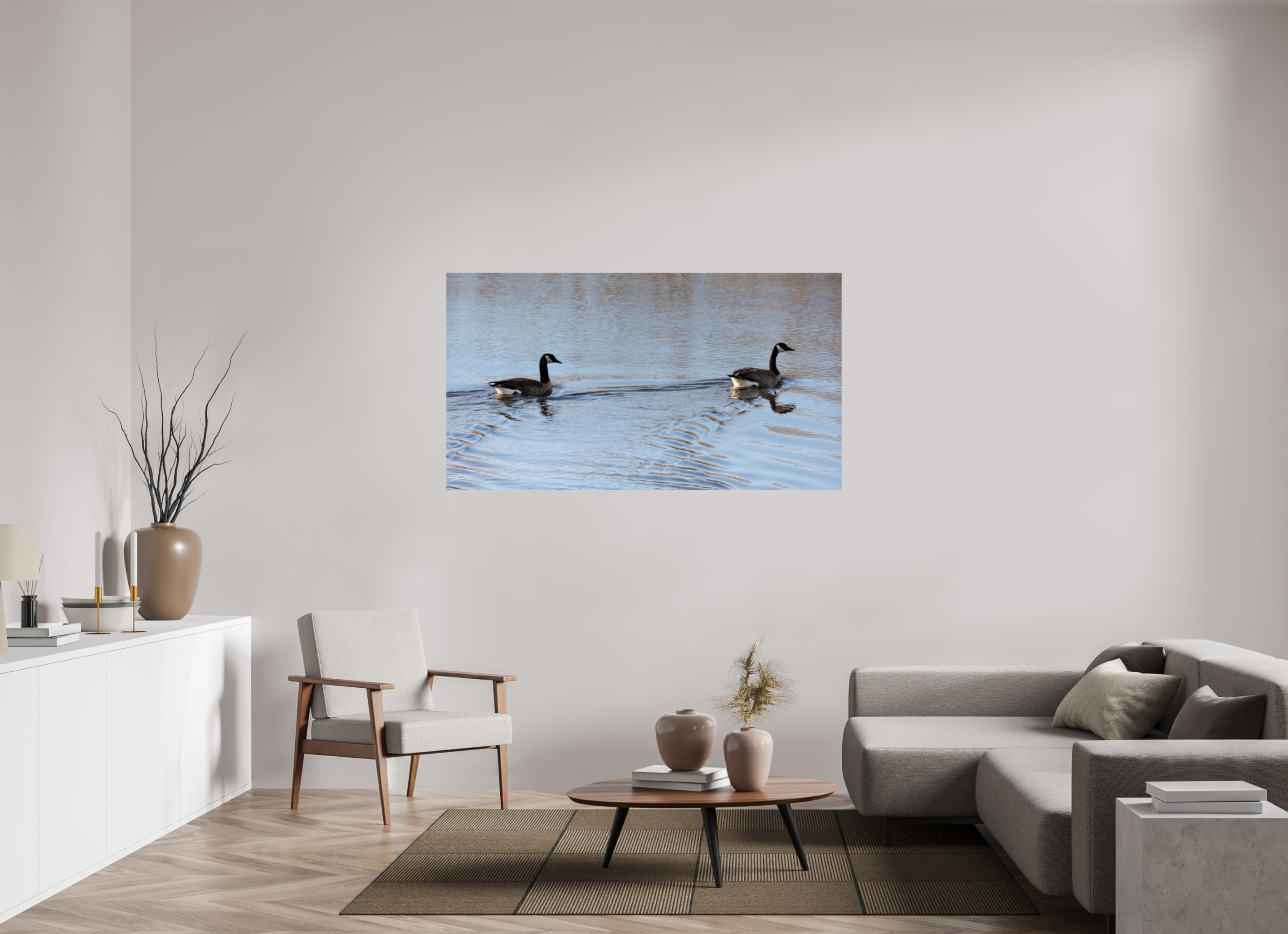 63.7 x 35″, Photo Print On Fuji Crystal DP II Duck Duo