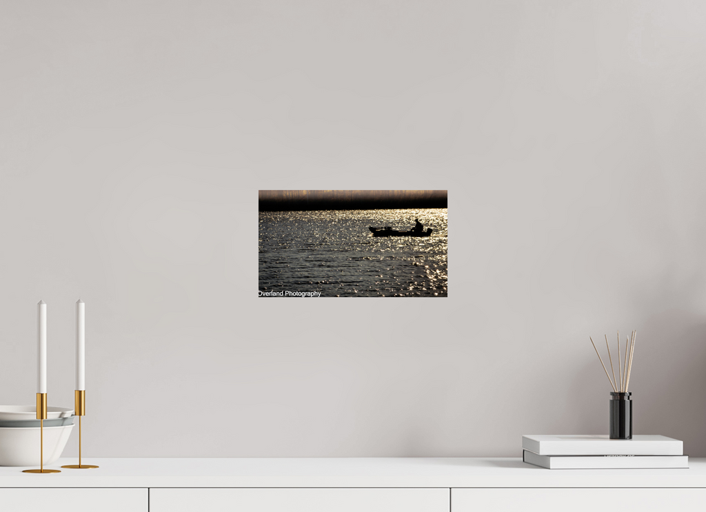 12 x 6.8″, Photo Print On Fuji Crystal DP II Boat Silhouette