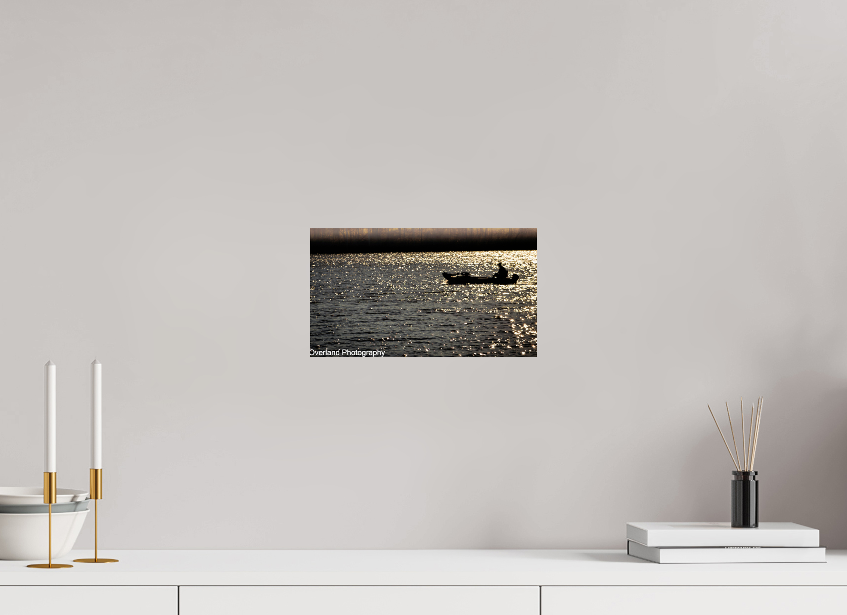 12 x 6.8″, Photo Print On Fuji Crystal DP II Boat Silhouette