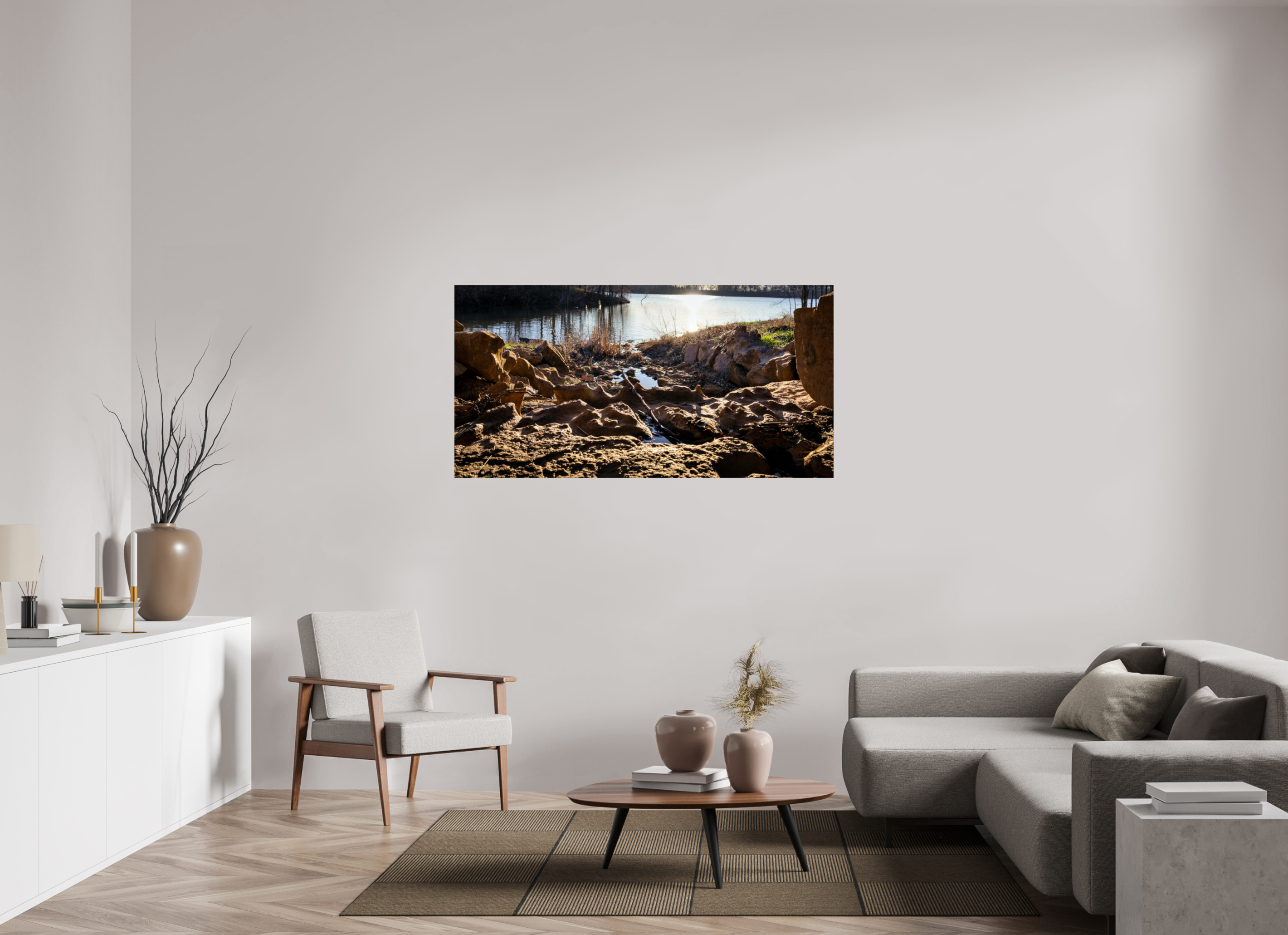 60.9 x 31″, Photo Print Under Acrylic Glass Small Rock Creek