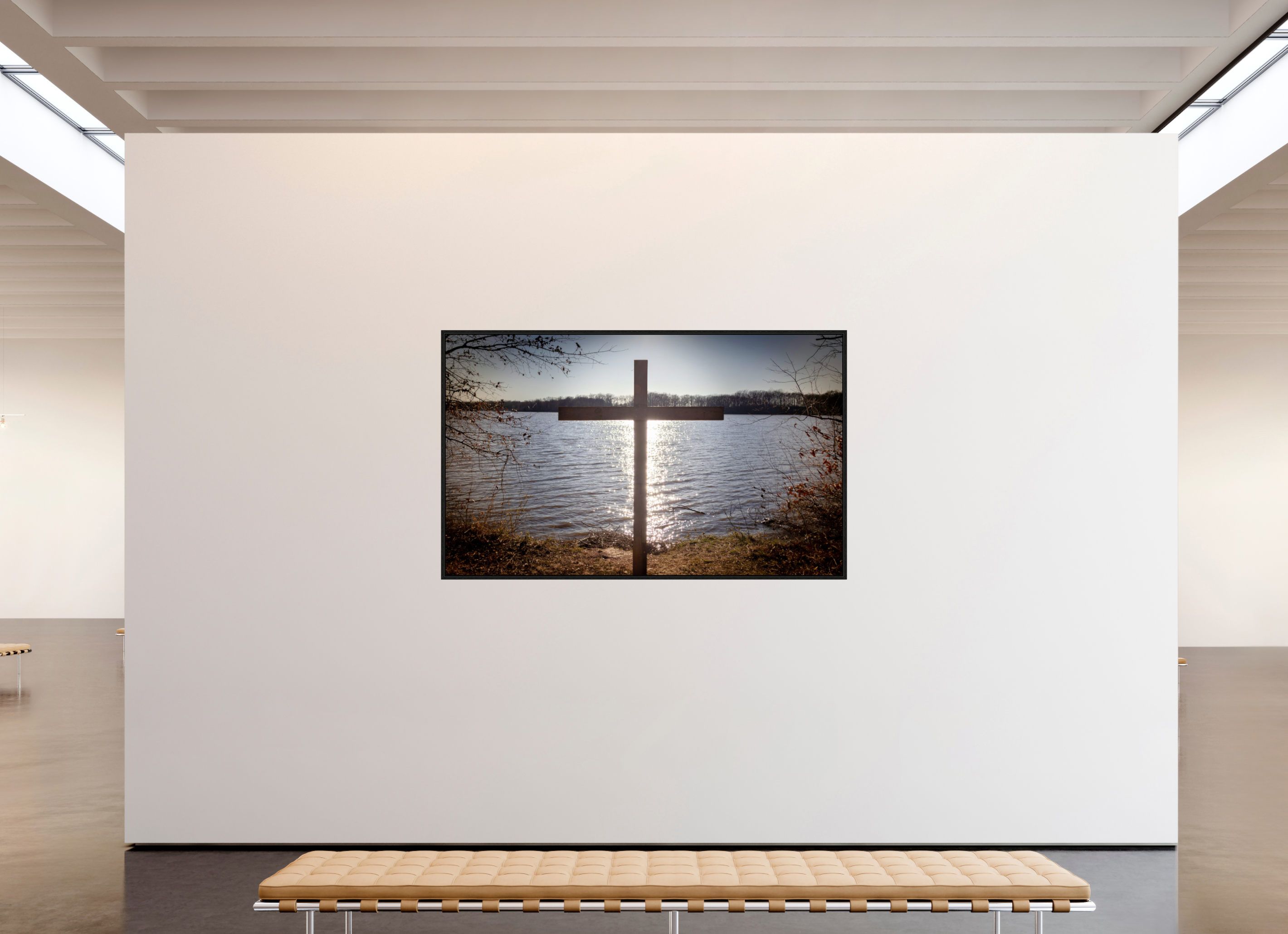 77.6 x 47″, Floater Frame Lakeside Cross