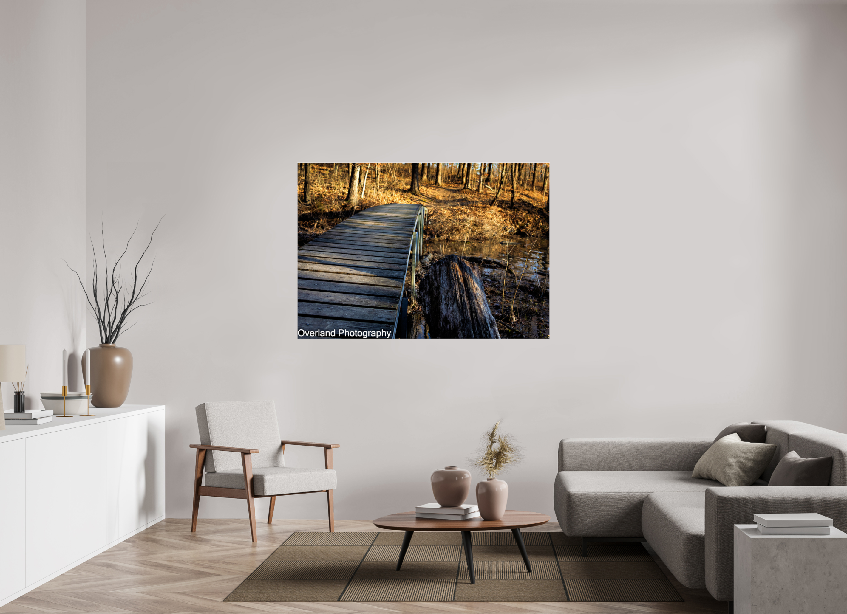 61.6 x 43″, Photo Print Under Acrylic Glass Trail Bridge