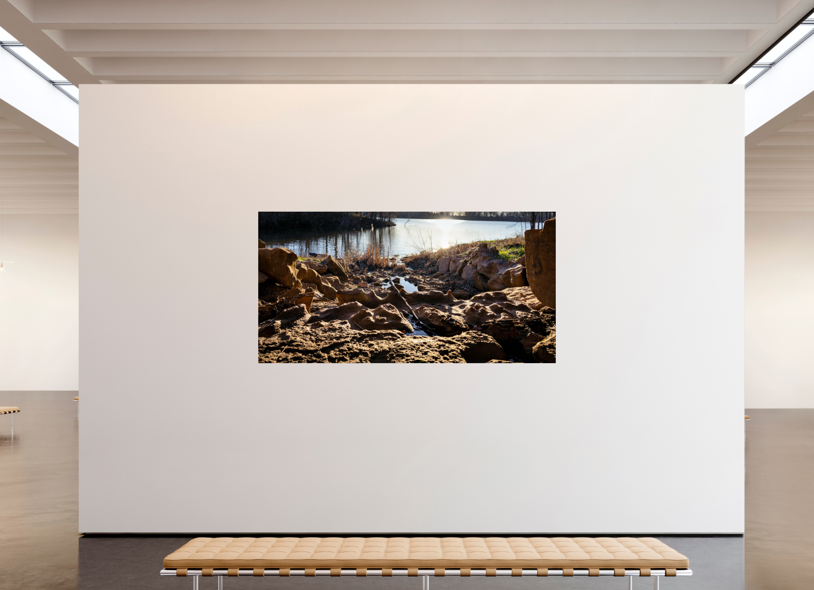 92.4 x 47″, Photo Print Under Acrylic Glass Small Rock Creek