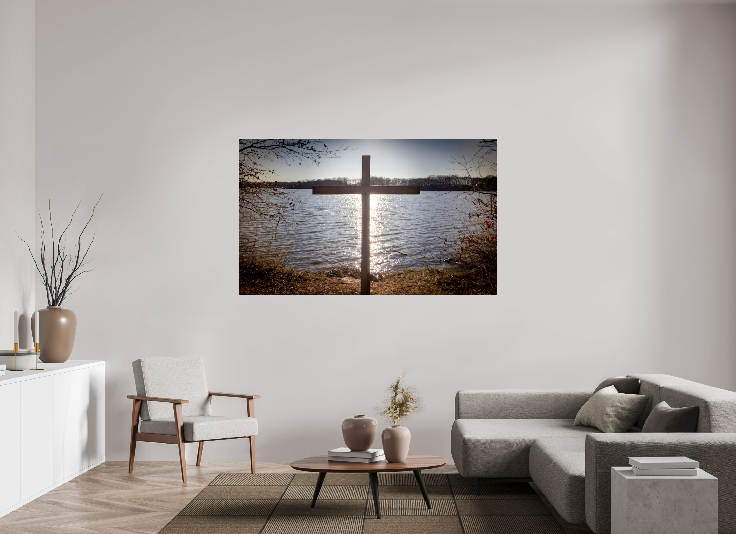 70.9 x 43″, Photo Print On Fuji Crystal DP II Lakeside Cross