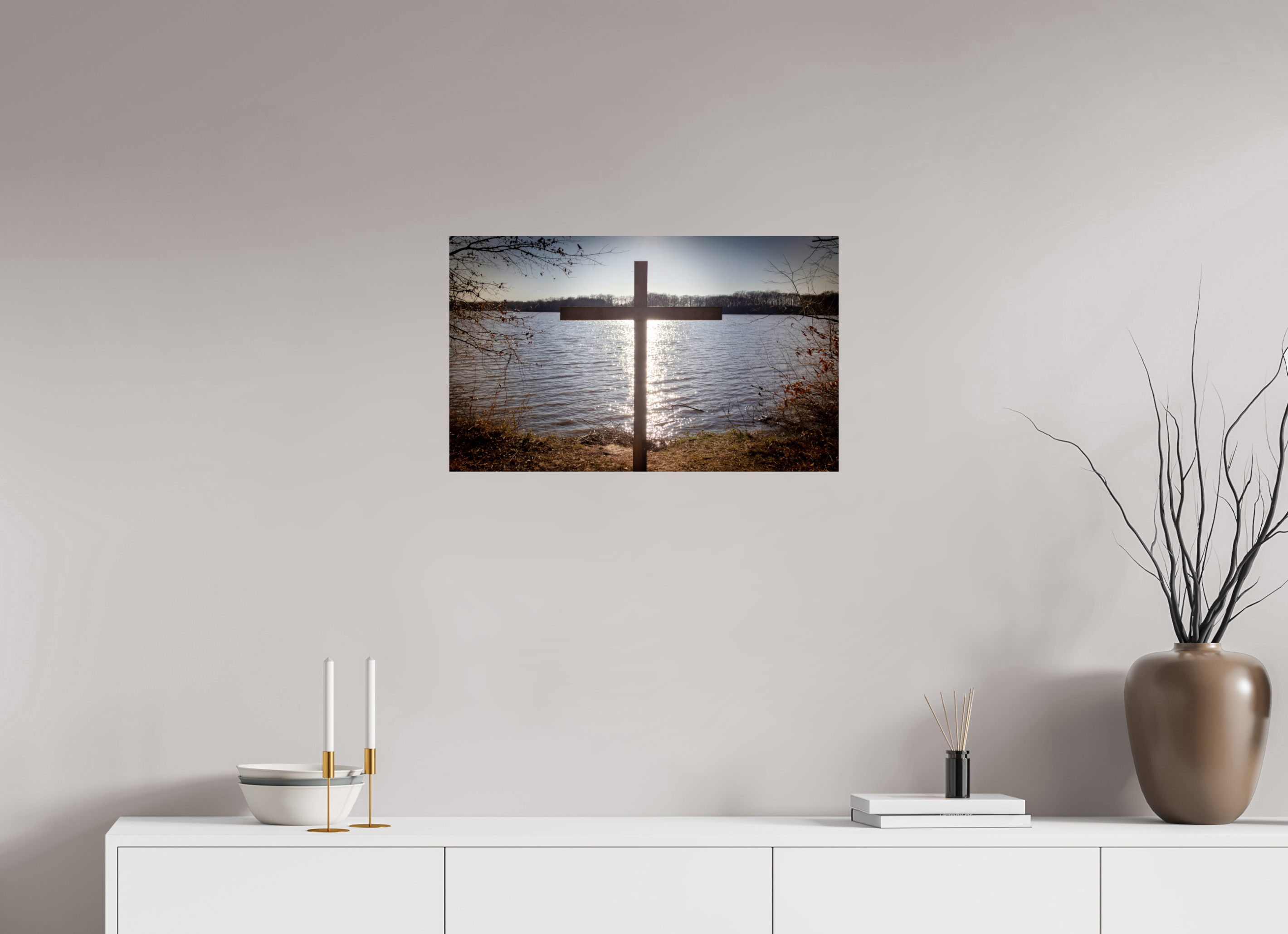 26.4 x 16″, Photo Print On Fuji Crystal DP II Lakeside Cross