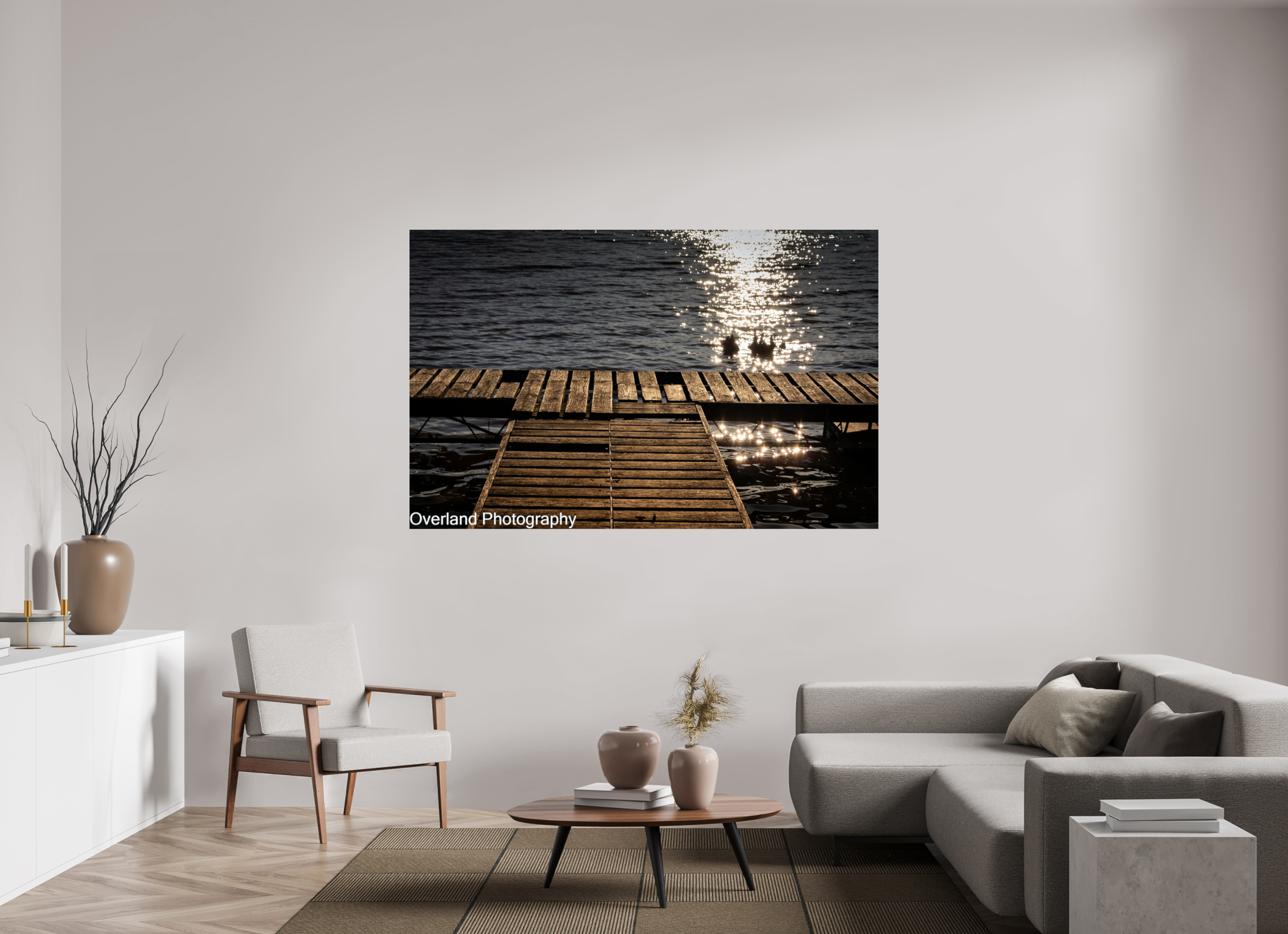73.7 x 47″, Photo Print On Fuji Crystal DP II Sunset Abandoned Dock