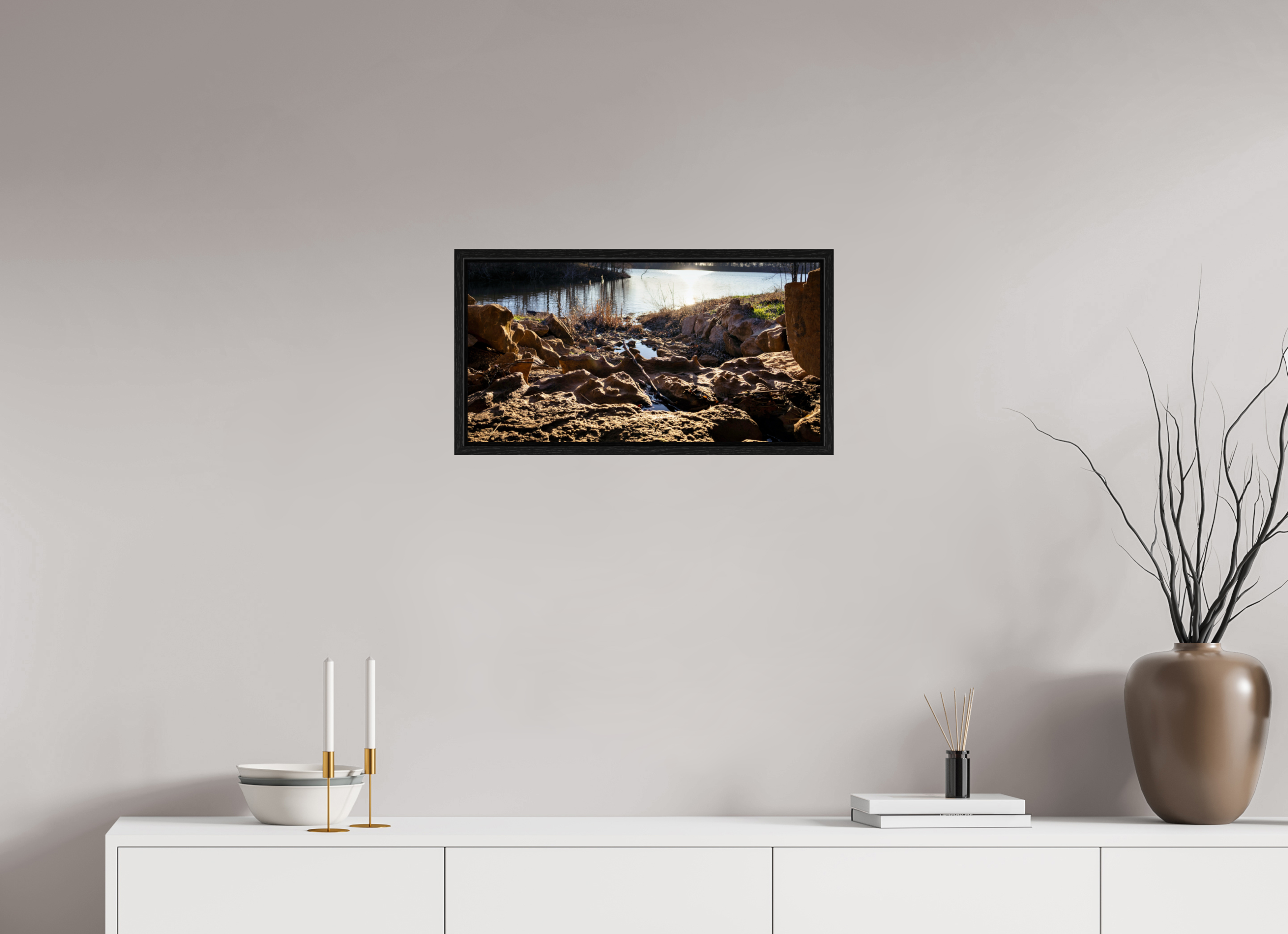 23.6 x 12″, Floater Frame Small Rock Creek