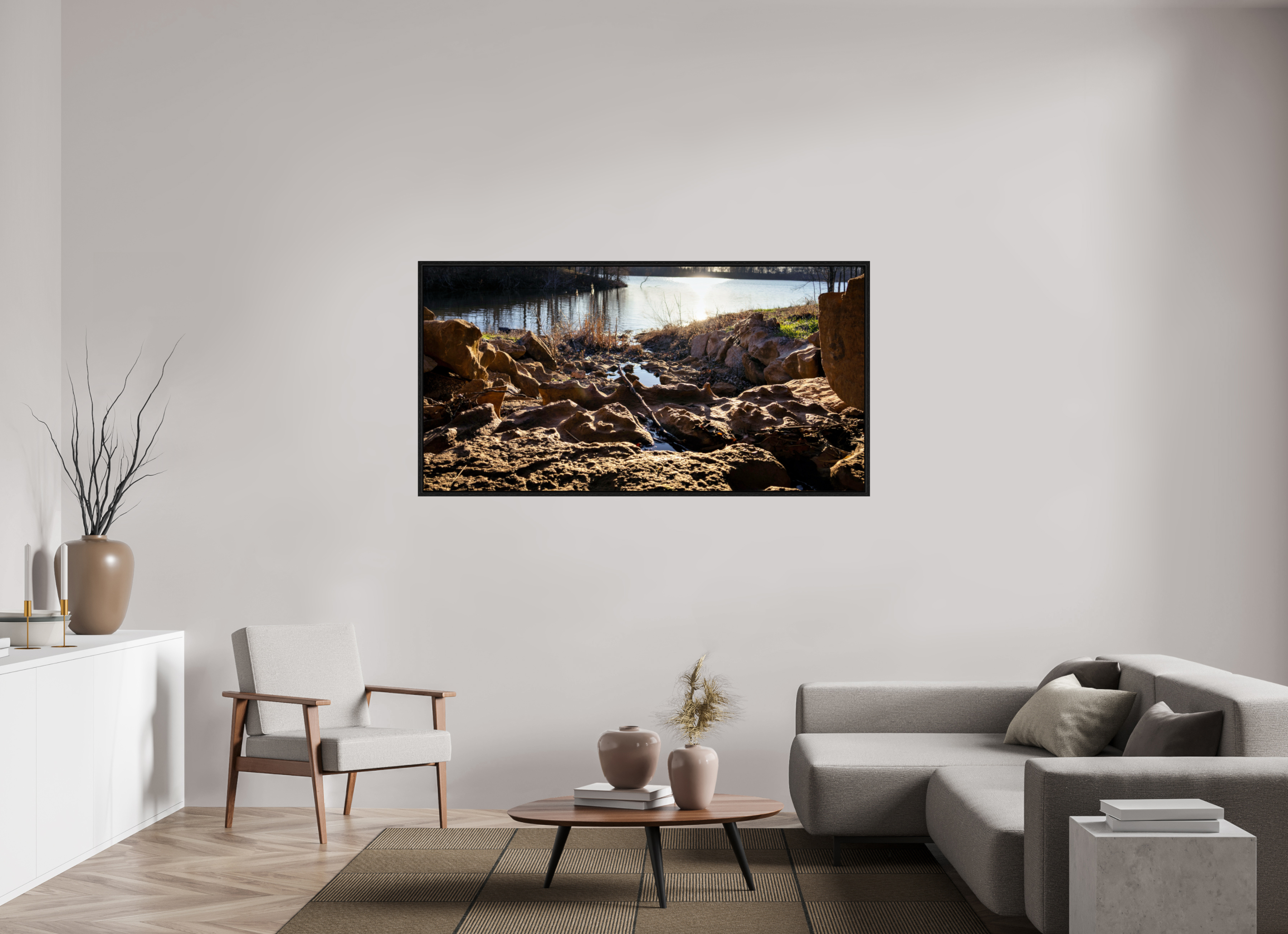 68.8 x 35″, Floater Frame Small Rock Creek