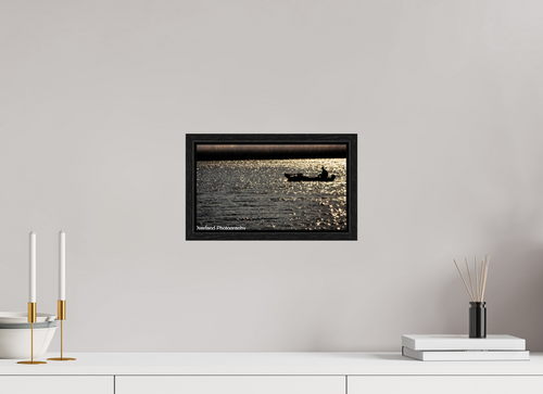 12 x 6.8″, Floater Frame Boat Silhouette