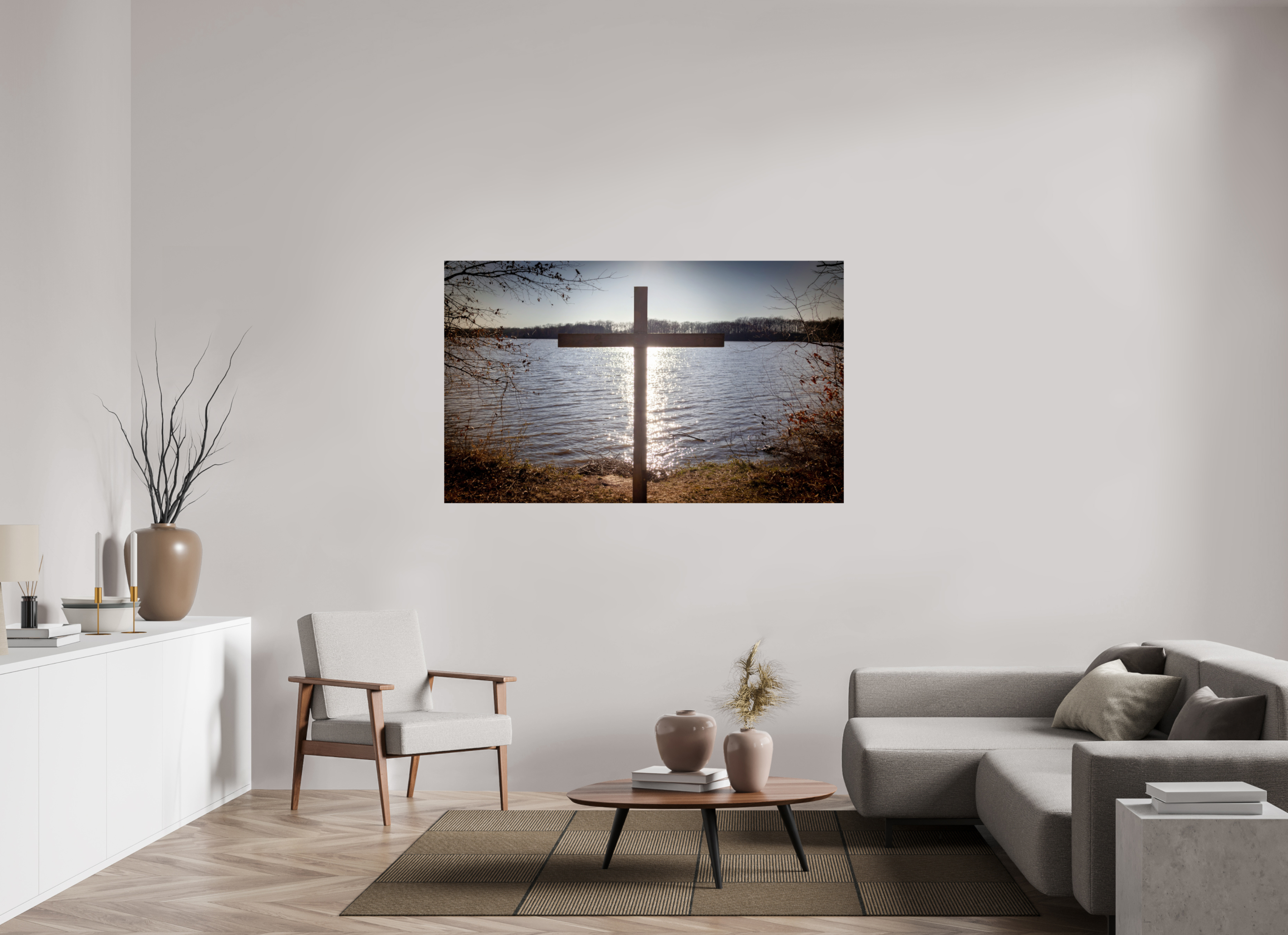 64.4 x 39″, Photo Print On Fuji Crystal DP II Lakeside Cross
