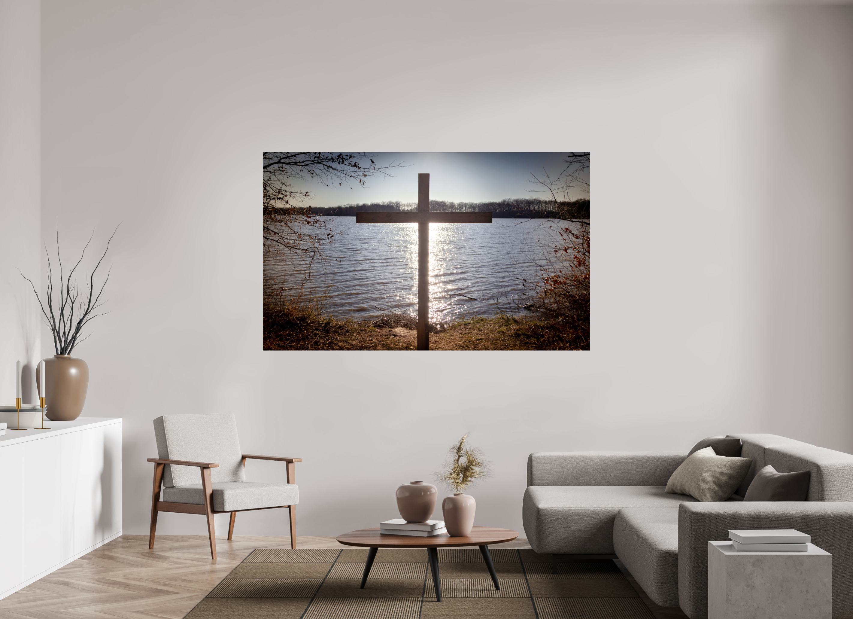 77.6 x 47″, Photo Print On Fuji Crystal DP II Lakeside Cross