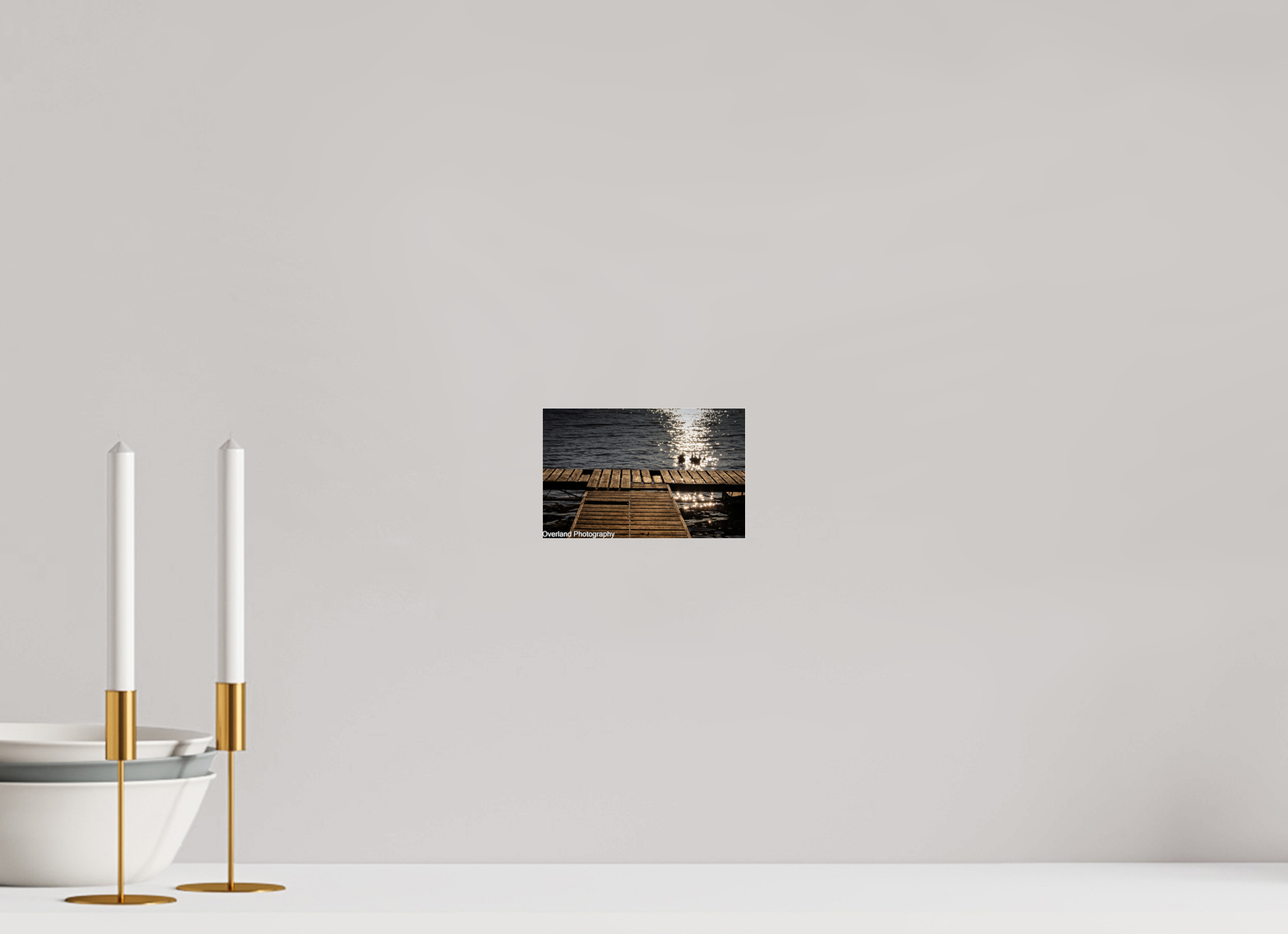 6.3 x 4″, Photo Print Under Acrylic Glass Sunset Abandoned Dock
